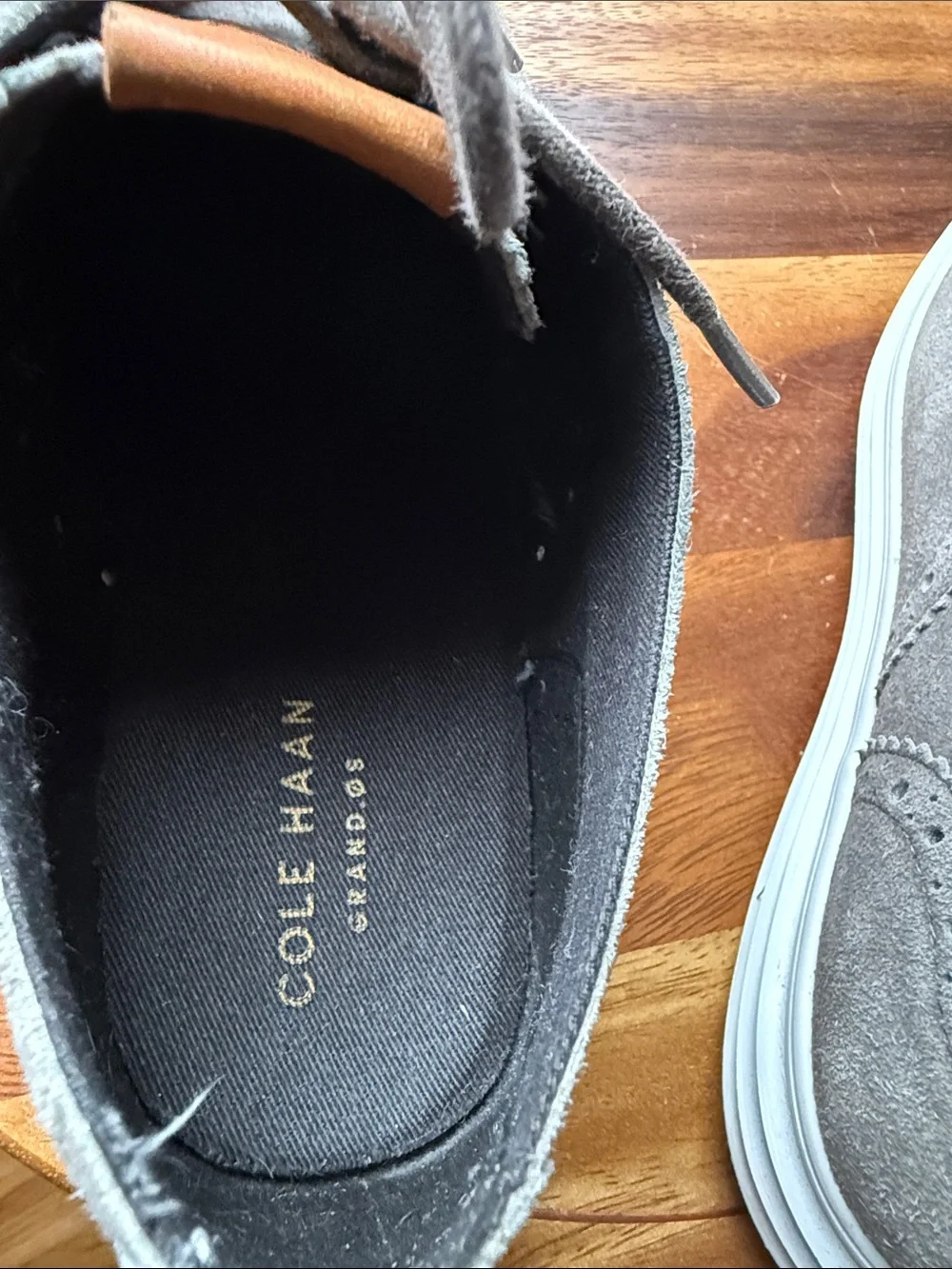 Cole Haan Gray Suede Wingtip Derby Sneakers
